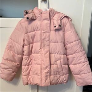 GAP Pink Cold Control Puffer Coat with Hood- Girls size 8